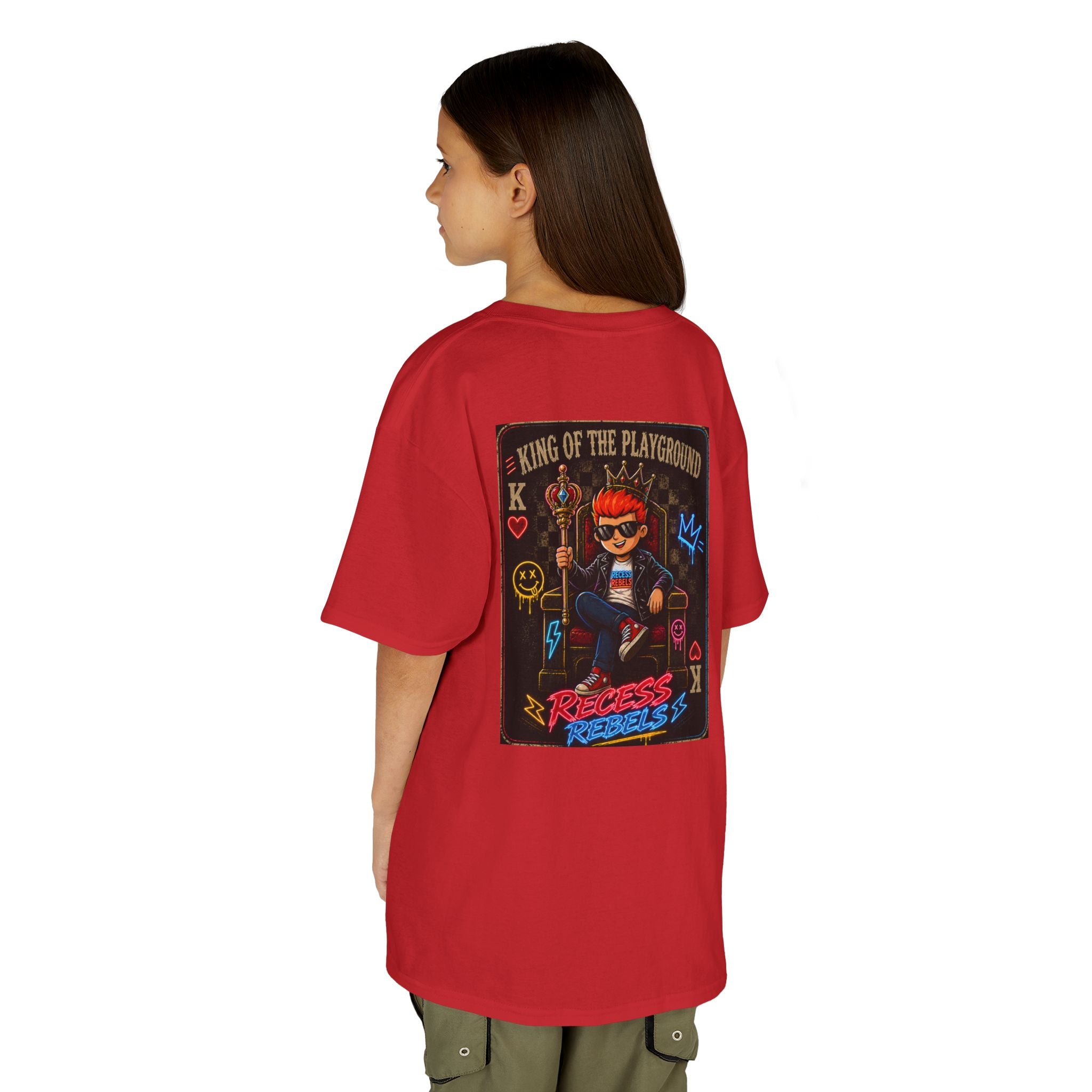 King of the Playground kids T-Shirt | Playful Cartoon Kid Throne Design