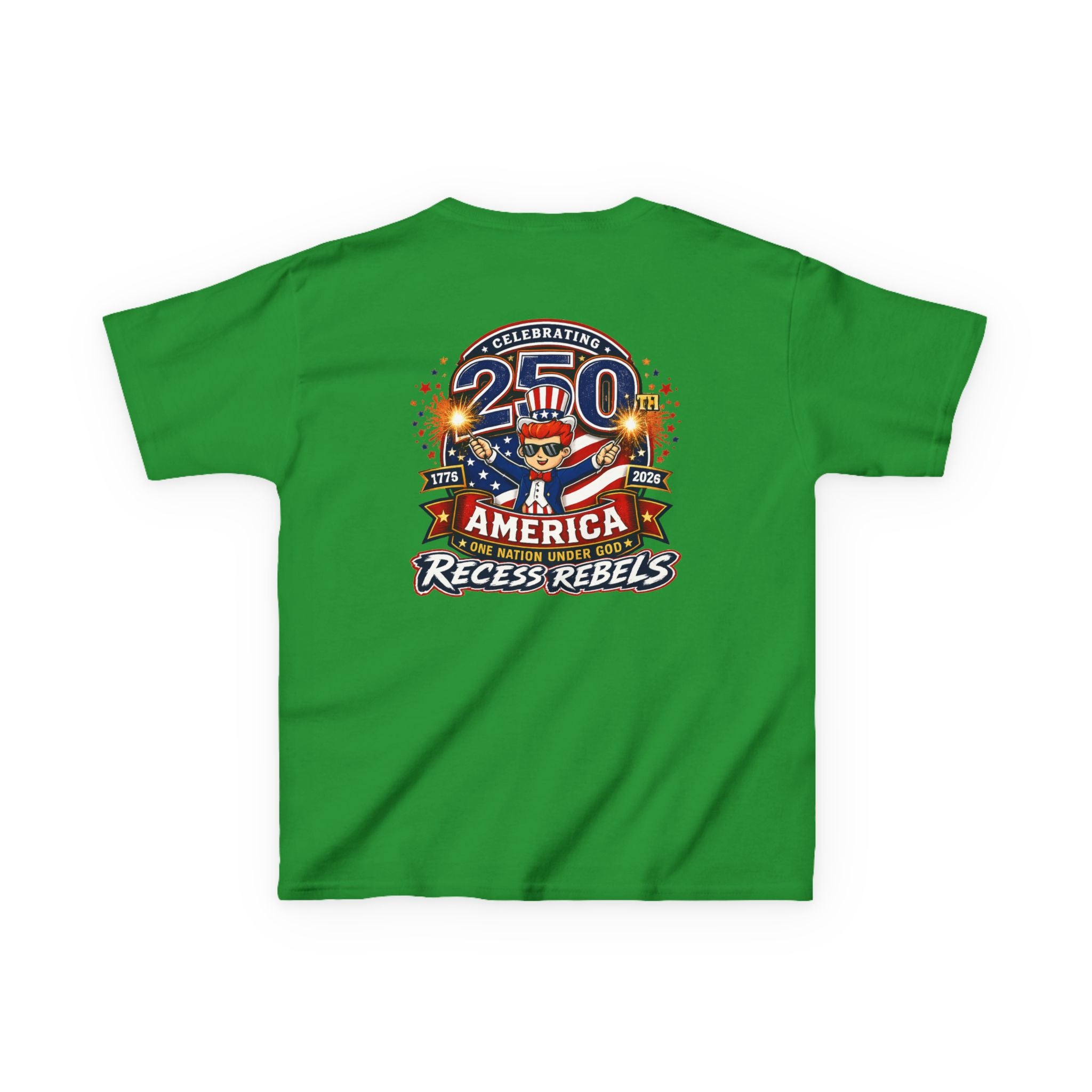 Kids Tee — "Recess Rebels 250th America" Patriotic 4th of July Shirt