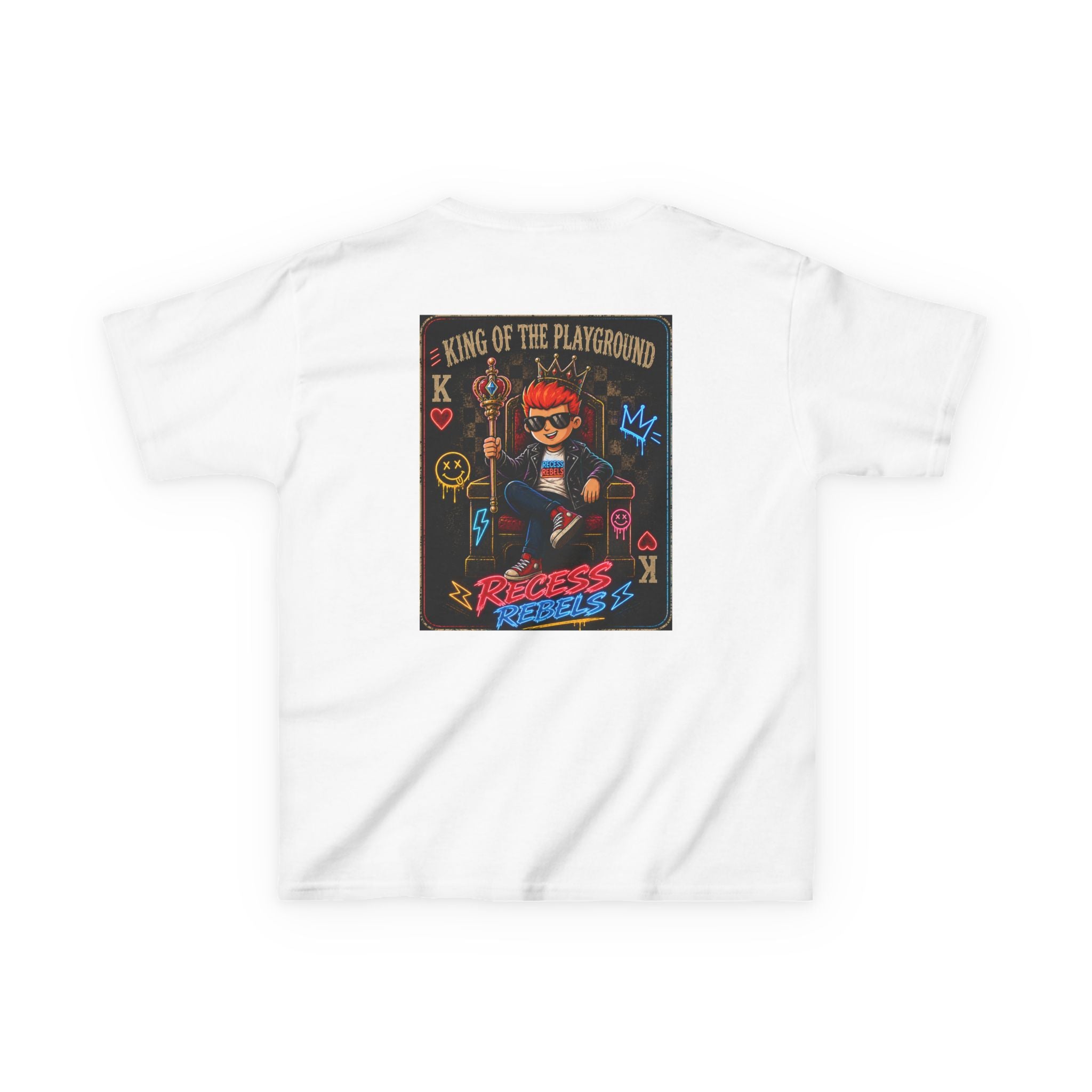 King of the Playground kids T-Shirt | Playful Cartoon Kid Throne Design