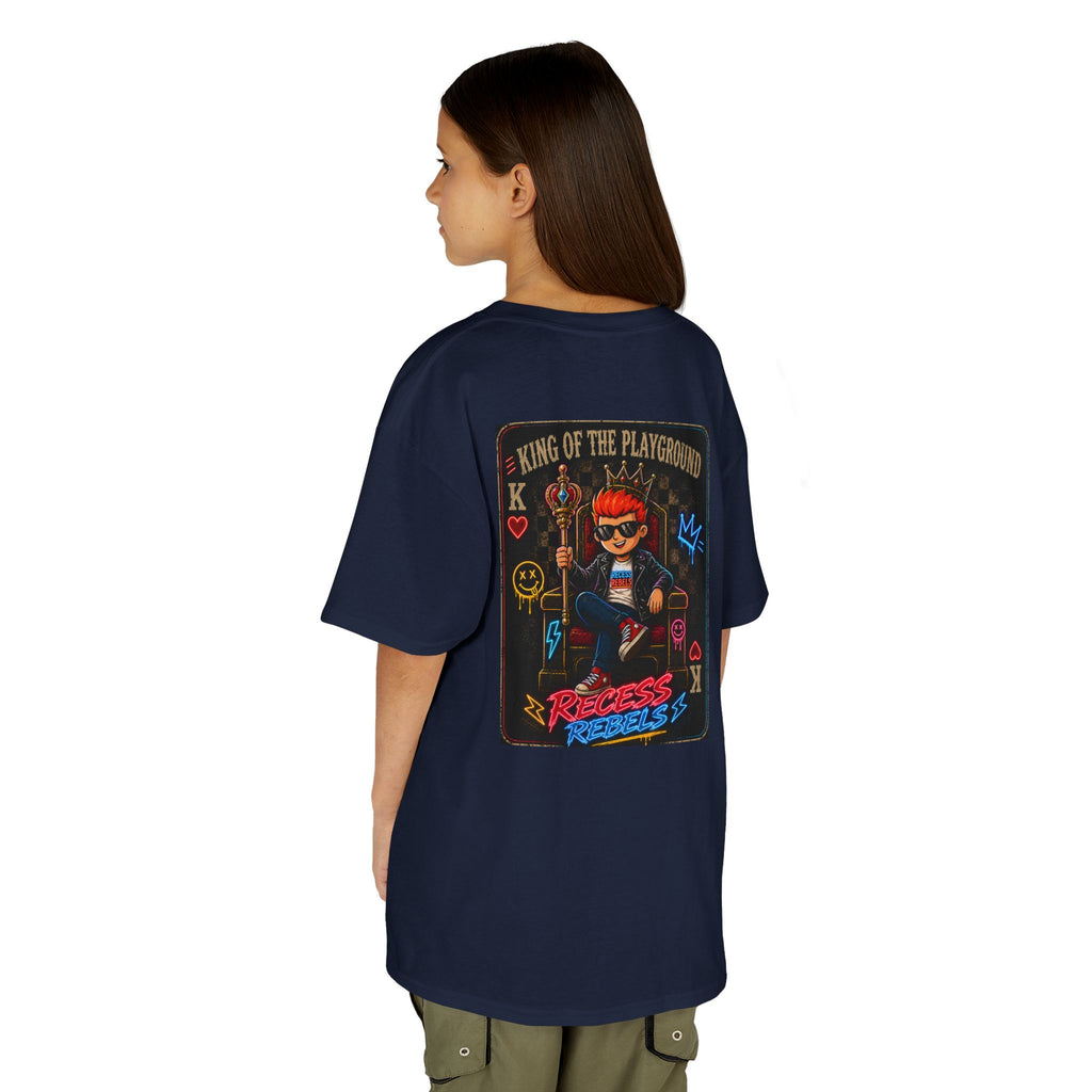 King of the Playground kids T-Shirt | Playful Cartoon Kid Throne Design