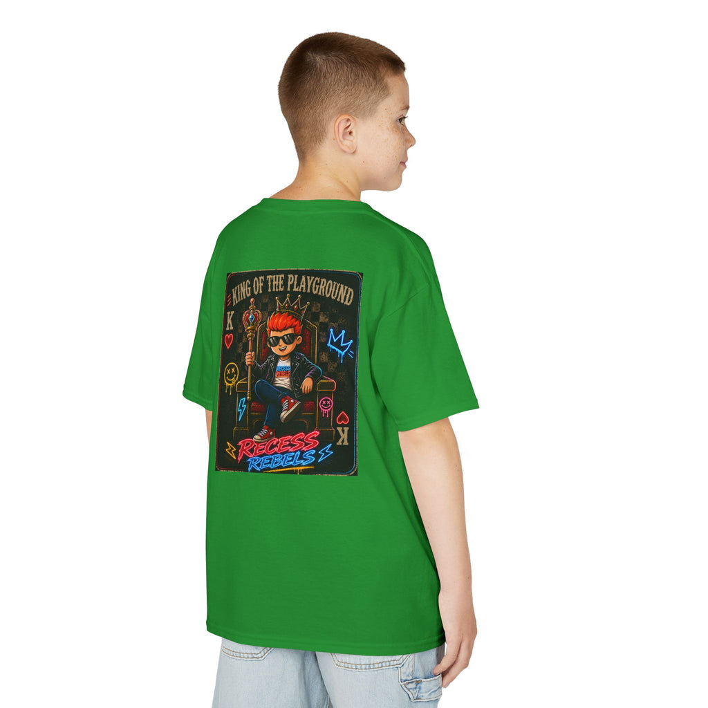 King of the Playground kids T-Shirt | Playful Cartoon Kid Throne Design