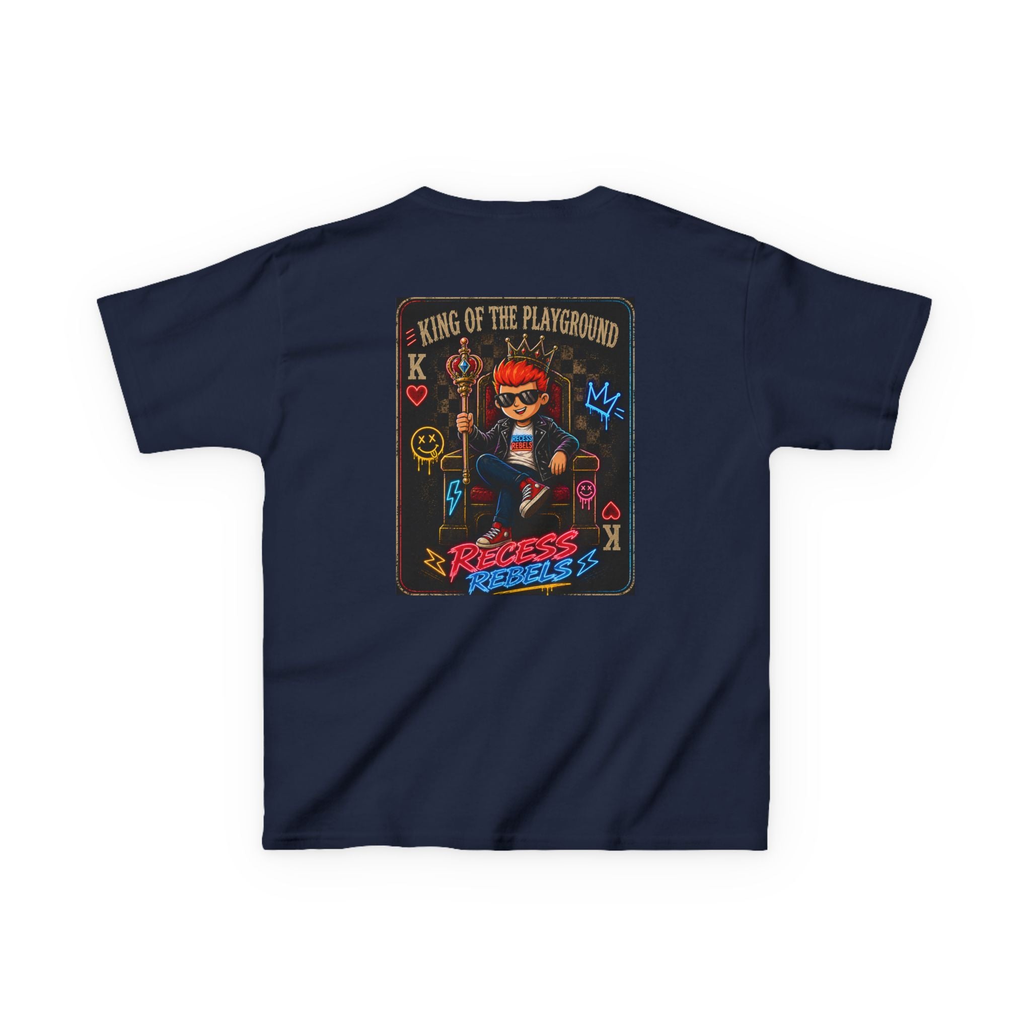 King of the Playground kids T-Shirt | Playful Cartoon Kid Throne Design