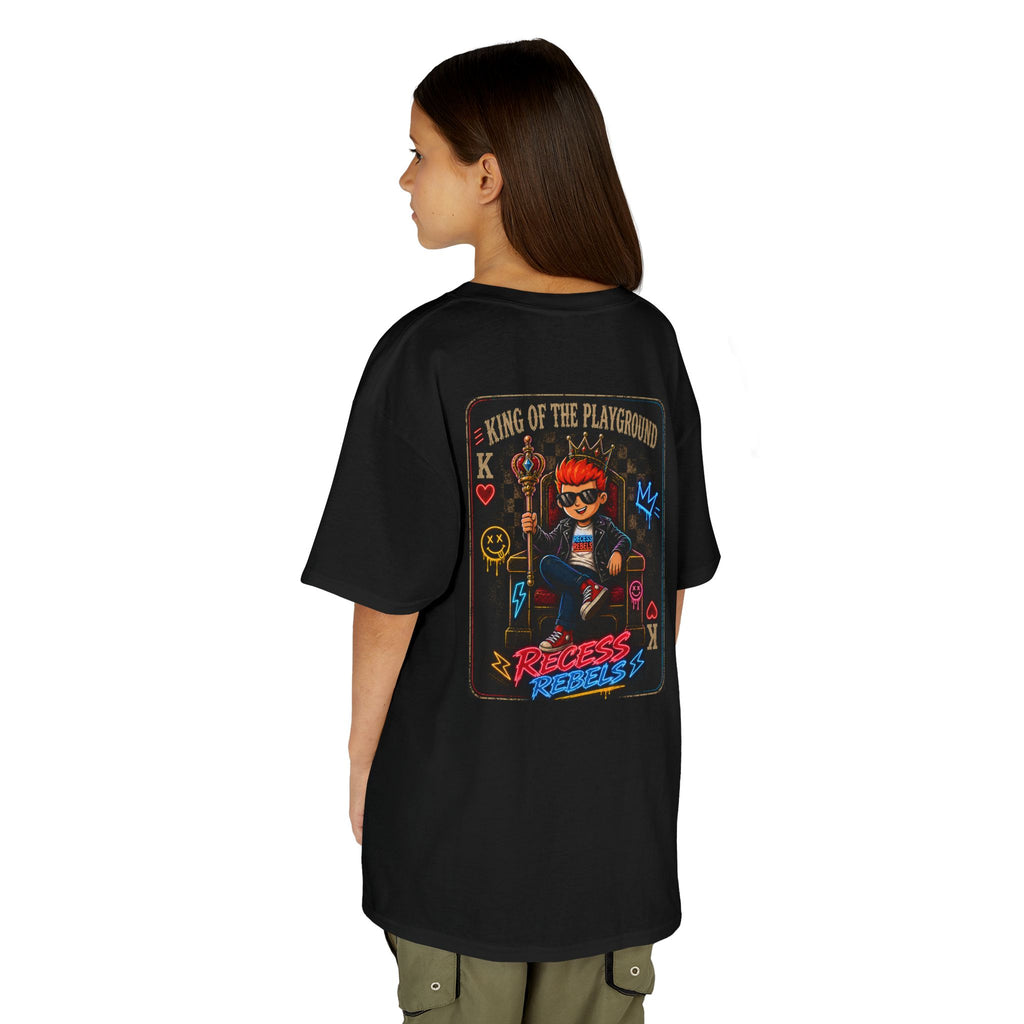 King of the Playground kids T-Shirt | Playful Cartoon Kid Throne Design