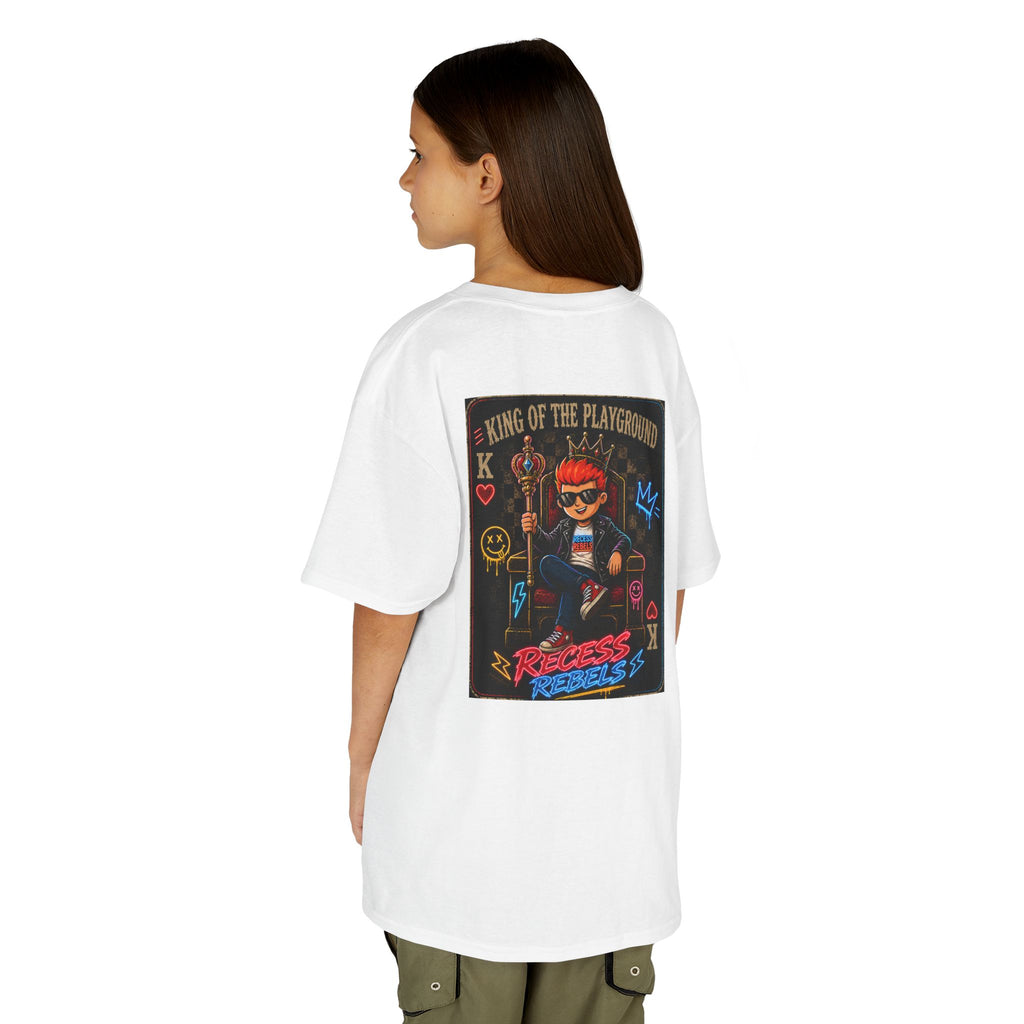 King of the Playground kids T-Shirt | Playful Cartoon Kid Throne Design