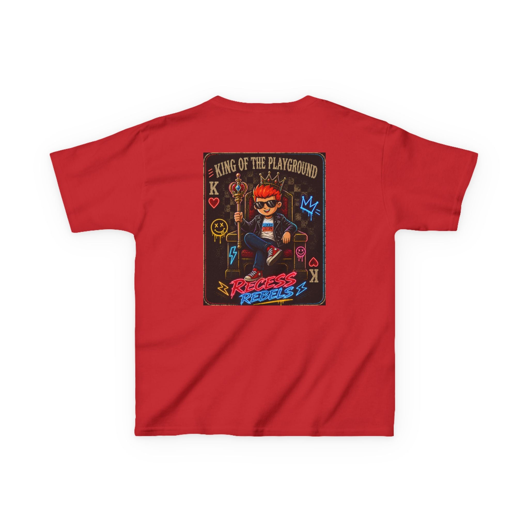 King of the Playground kids T-Shirt | Playful Cartoon Kid Throne Design