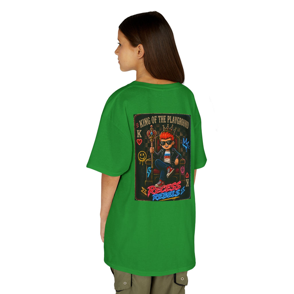 King of the Playground kids T-Shirt | Playful Cartoon Kid Throne Design